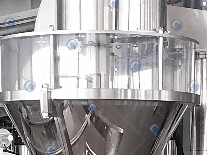 Vertical | Powder Packaging Machine 8 Feeding part of straight-push powder sachet packing machine