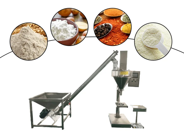 полуавтоматическая машина для упаковки порошка