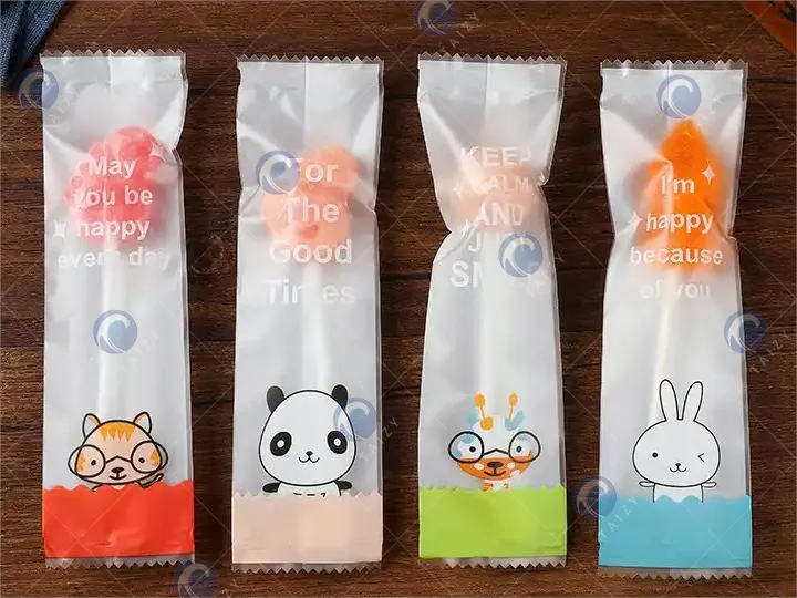 Commercial Small Package Candy Wrapping Machine 5 Lollipop packaging