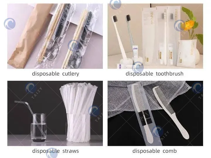 applications of plastic cutlery packing machine