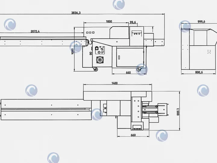 size of flow wrap machine