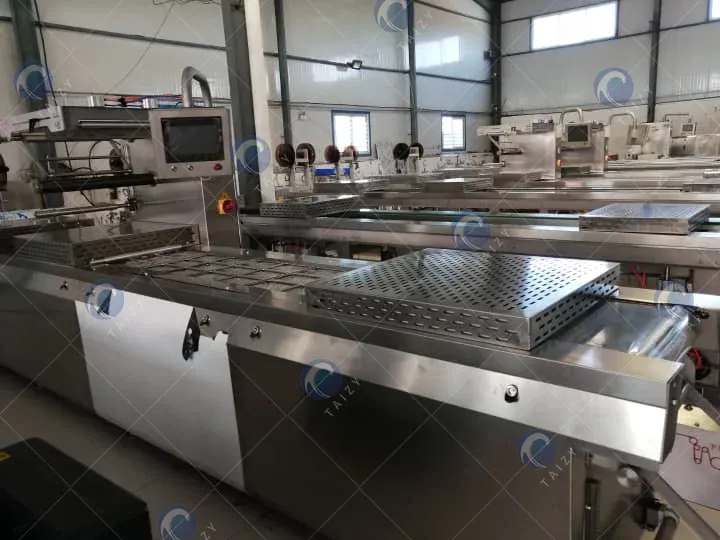 Automated vacuum packaging production line