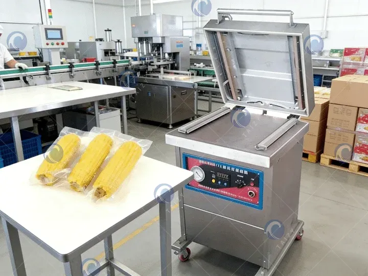 Single-chamber vacuum packaging machine