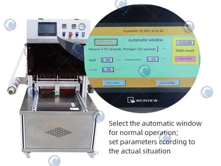 машина для упаковки с изменённой атмосферой Машина для упаковки с изменённой атмосферой (MAP) в настоящее время является одним из самых популярных видов вакуумного упаковочного оборудования на рынке. Она сохраняет продукты, заменяя кислород газовой смесью, которая обычно включает углекислый газ, азот и кислород. Это эффективно продлевает срок хранения продукта, одновременно сохраняя его свежесть и внешний вид.