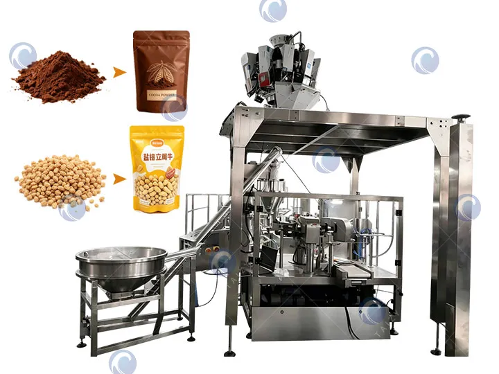 Rotary premade pouch packing machine